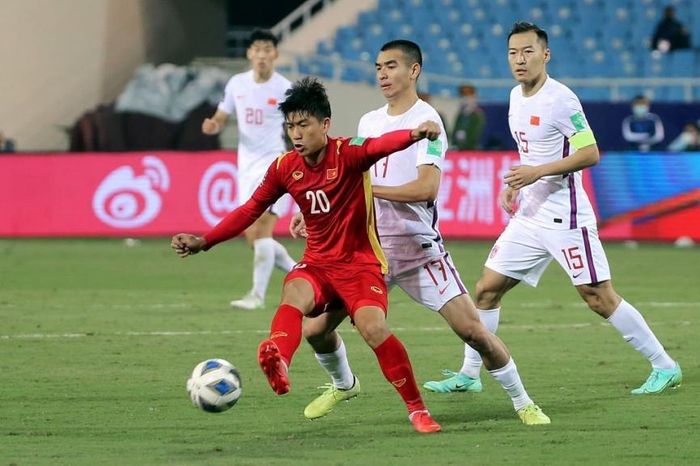 ĐT Việt Nam (áo đỏ) thắng ĐT Trung Quốc trên sân Mỹ Đình tại vòng loại thứ 3 World Cup 2022. Ảnh: thethao247.vn