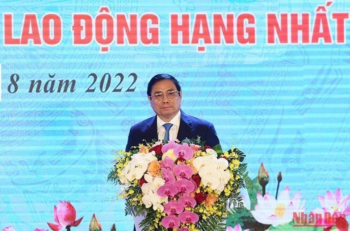 Thủ tướng Phạm Minh Chính phát biểu tại Lễ kỷ niệm 20 năm thành lập Bộ Tài nguyên và Môi trường.