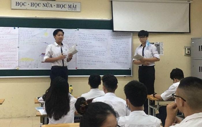 Tiết học Văn của học sinh Trường THCS Lương Yên (Hai Bà Trưng, Hà Nội). Ảnh: NTCC