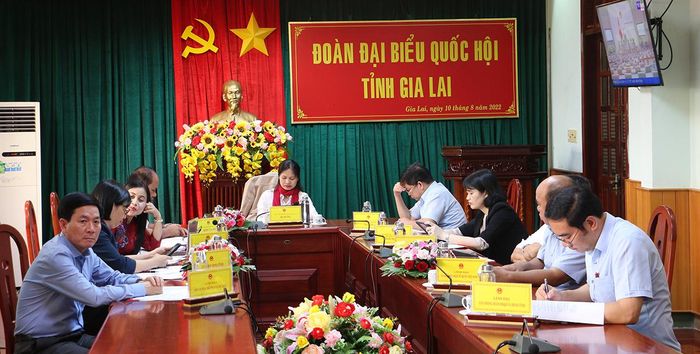 Quang cảnh phiên chất vấn và trả lời chất vấn tại điểm cầu tỉnh Gia Lai. Ảnh: Quang Tấn
