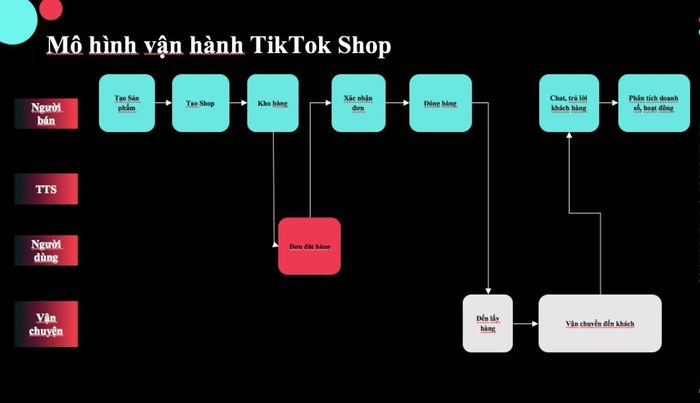 Quy trình hoạt động của TikTok Shop.