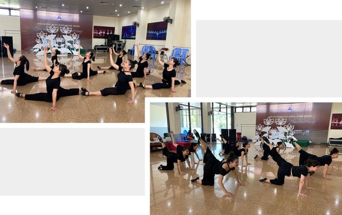 Lớp học múa của chị Hoa thu hút nhiều chị em cùng đam mê.