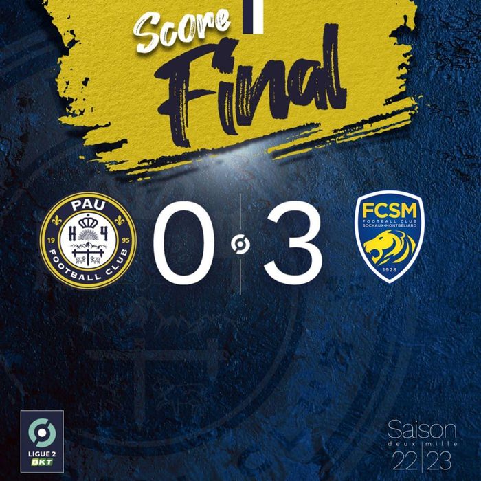 Pau đã thua toàn diện trước Sochaux