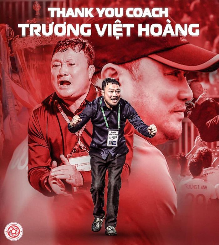CLB Viettel gửi lời tri ân tới HLV Trương Việt Hoàng. ảnh Viettel FC
