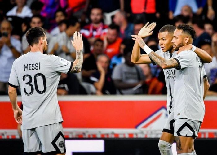 Neymar - Mbappe - Messi cùng nhau tỏa sáng giúp PSG thắng địch thủ Lille 7-1 hôm 22/8.