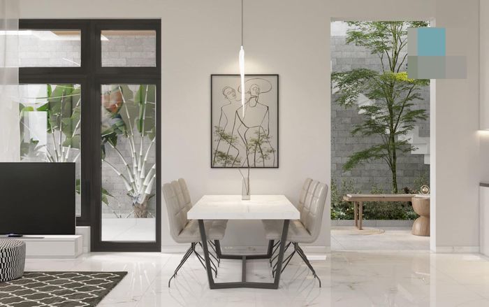 Tiện dụng là một trong những tiêu chí được chú trọng trong quá trình xây dựng và hoàn thiện ngôi nhà. Điều này có thể nhìn thấy rõ ở khu vực bếp nấu ăn. Tất cả các chi tiết đều được sắp xếp một cách hợp lý, đáp ứng sở thích nấu nướng của gia chủ.