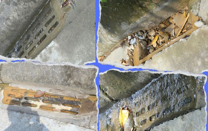 Theo khảo sát của phóng viên, 100% miệng cống thoát trên phố Vĩ Kim đã vô tác dụng.
