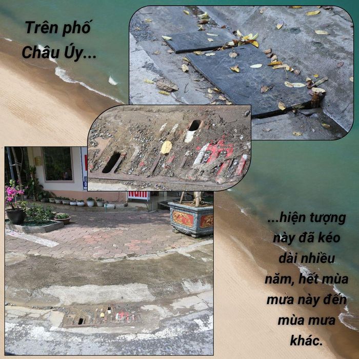 Miệng cống thoát nước được bịt lại hết sức "tự nhiên".