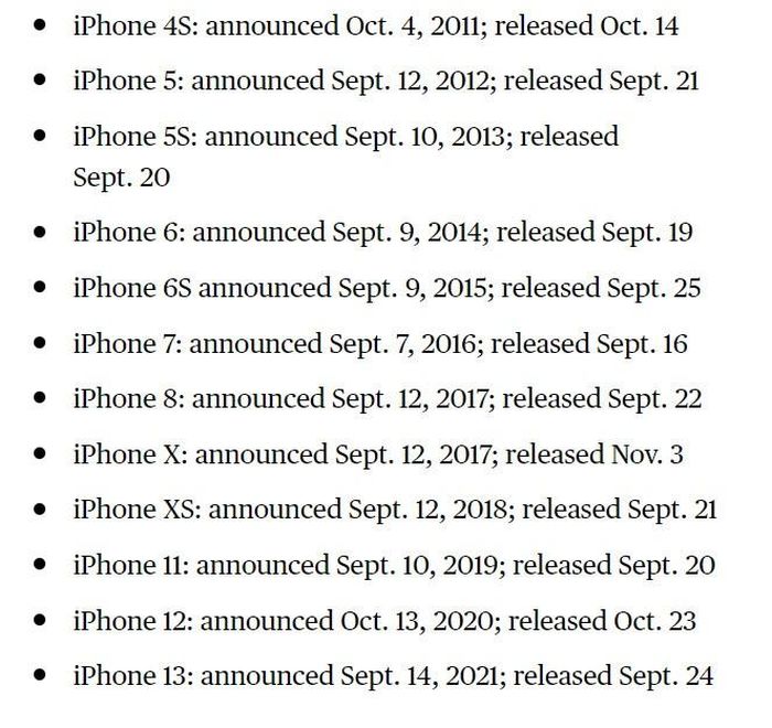  Kể từ năm 2011, iPhone 7 là dòng smartphone duy nhất được Apple giới thiệu sớm hơn thông lệ hàng năm. Ảnh: Bloomberg. 