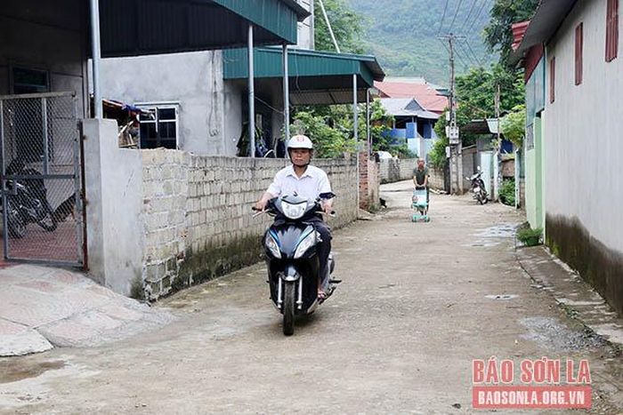 Tuyến đường nội bản Tọ Thượng 1, xã Huy Bắc được bê tông hóa khang trang.
