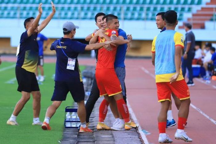 Chiến thắng 3-0 giúp CLB CAND trở lại ngôi đầu bảng xếp hạng. Ảnh: CAND FC.