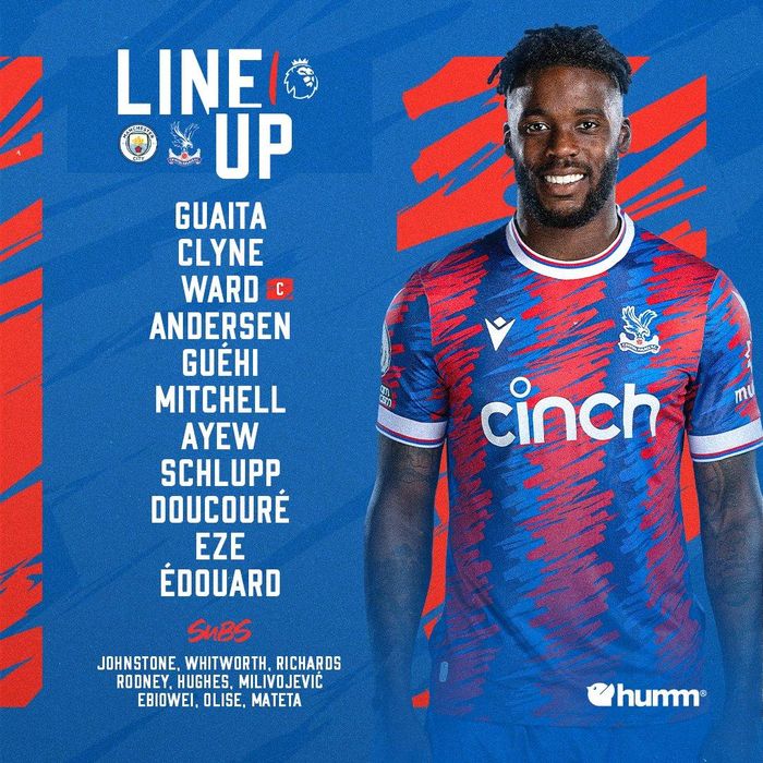 Đội hình xuất phát Crystal Palace