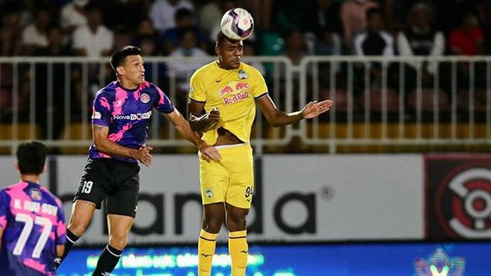 Đỗ Merlo vẫn tỏa sáng đúng lúc để giúp Sài Gòn FC duy trì mục tiêu trụ hạng năm nay. Ảnh: HAGL FC