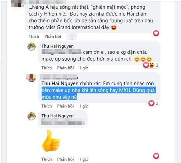 Một người quen cho rằng á hậu Bảo Ngọc là người đẹp thích sống thật, "ghiền mặt mộc" giống như hoa hậu H'Hen Niê. Mẹ của Bảo Ngọc cũng nhắc nhở con gái nên trang điểm chút để lên hình đẹp hơn. Một số người dùng cũng góp ý, mong người đẹp trang điểm nhẹ một chút để xinh đẹp hơn. Đây cũng là cách để cô thể hiện sự tôn trọng với người hâm mộ.