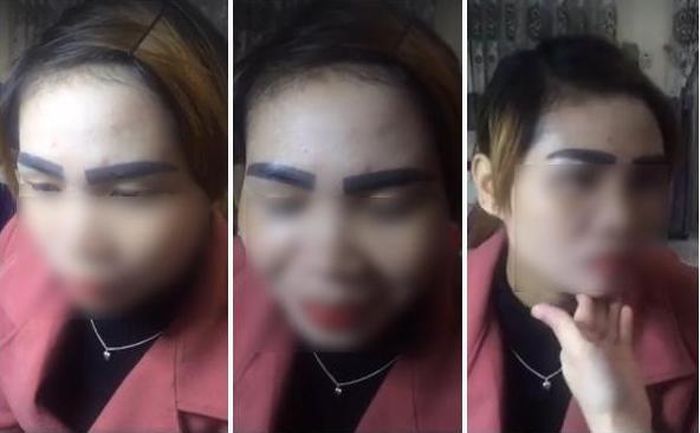 Người phụ nữ này được cho là đã sang tận Lào để trải nghiệm mốt xăm lông mày mới nhất với hơn khoảng 500.000 đồng. Cặp lông mày làm từ “nước ngoài” này sẽ khiến cô ân hận suốt đời.