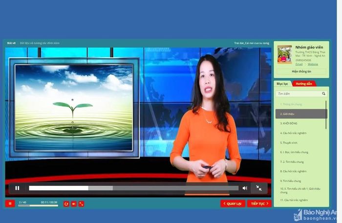 Bài giảng của giáo viên Trường THPT Đặng Thai Mai được trao giải Nhất. Ảnh: Mỹ Hà