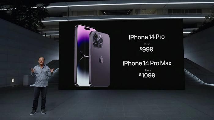 Đối với iPhone 14 Pro, giá khởi điểm sẽ là 30,99 triệu đồng và cao nhất là 46,99 triệu đồng. Cuối cùng, iPhone 14 Pro Max có giá khởi điểm 33,99 triệu đồng và cao nhất là 49,99 triệu đồng. Dòng sản phẩm này sẽ có các mức dung lượng lưu trữ 128 GB, 256 GB, 512 GB và 1 TB. Người dùng có các lựa chọn màu sắc Đen, Trắng, Vàng và Tím.