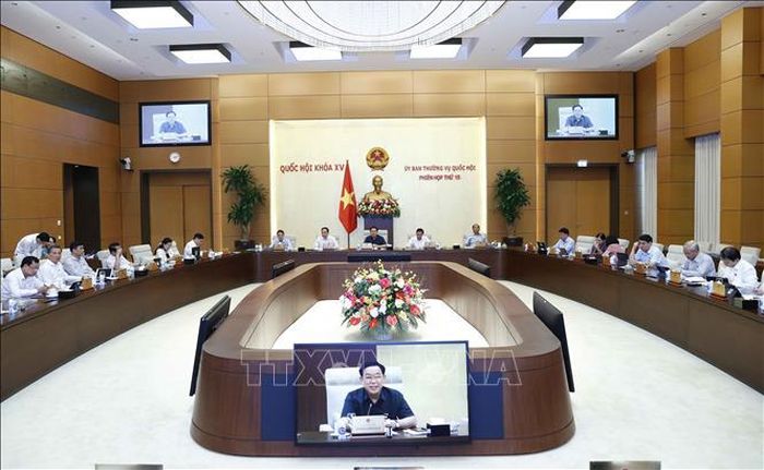 Chủ tịch Quốc hội Vương Đình Huệ phát biểu. Ảnh: Doãn Tấn/TTXVN