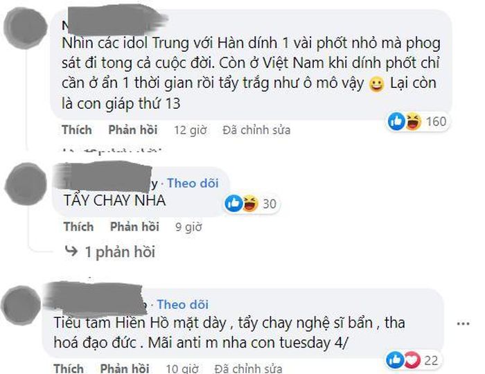 Một số bình luận bức xúc, phản ứng dữ dội từ cư dân mạng về việc quay trở lại sân khấu âm nhạc của Hiền Hồ.