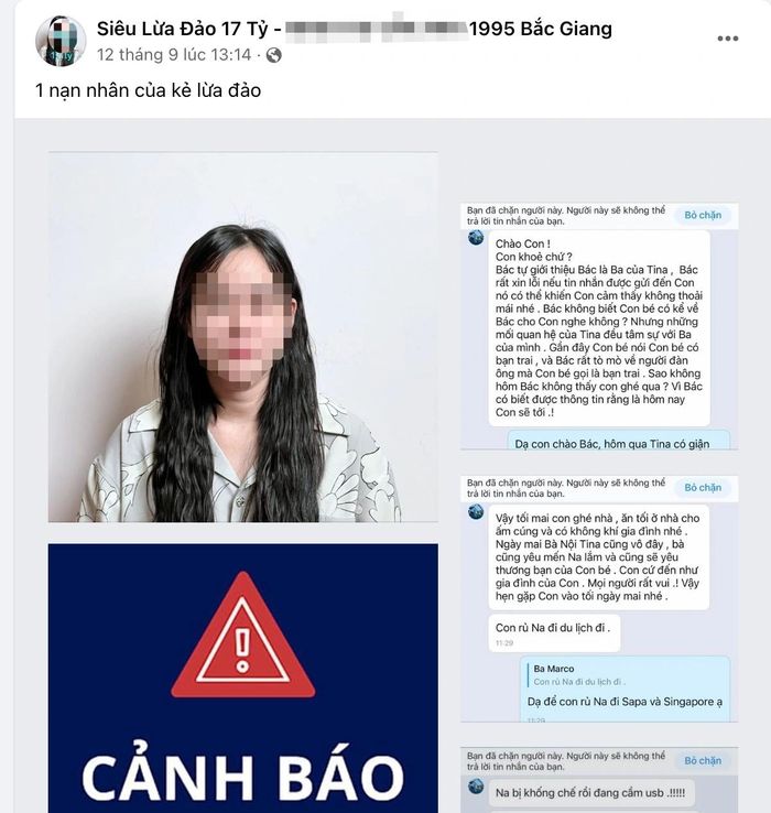 Một trang Facebook được tạo để "bóc phốt" V.A. (Ảnh: Chụp màn hình).
