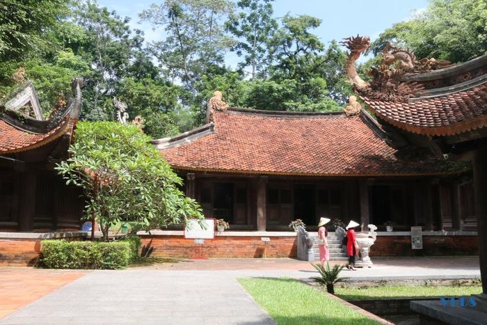 Qua chính điện là các tòa Thái miếu được xây nối tiếp nhau. Các tòa thái miếu là nơi thờ cúng tổ tiên nhà Lê, Thái hoàng, Thái hậu và Hoàng thân nhà Lê. Hiện nay, 5 trong tổng số 9 tòa Thái miếu đã được hoàn thành phục dựng.