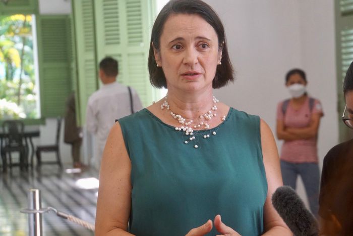  Tổng lãnh sự Pháp tại TP.HCM Emmanuelle Pavillon Grosser. Ảnh: Trần Hoàng. 