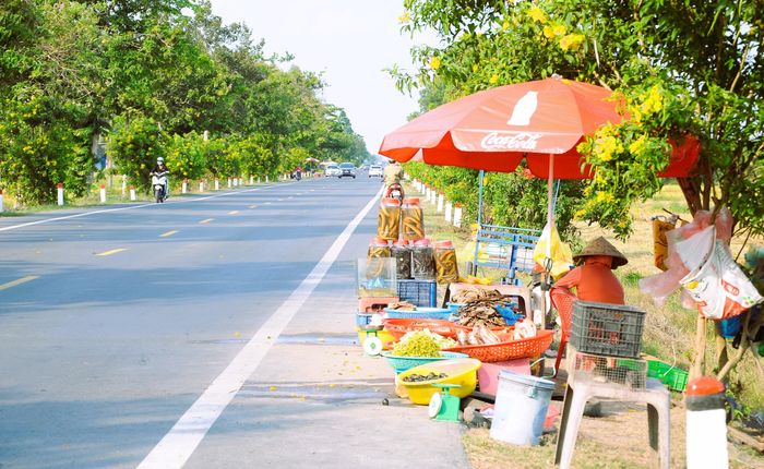Những đặc sản miền Tây bán dọc Quốc lộ 61C, nối Cần Thơ - Hậu Giang.