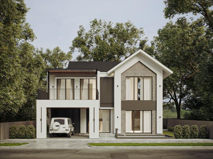 Phần ánh sáng, lưu thông gió, luân chuyển không khí, nhóm dùng cửa kính lớn và cửa ra vào kết hợp ô thoáng. “Bên cạnh nhu cầu sử dụng của gia chủ, chúng tôi quan tâm đến chất lượng sống, môi trường trong lành, sự thoải mái”, anh Mạnh nói. Phần gara ô tô mang thiết kế mở, phía trên là ban công rộng, có thể sử dụng vào mục đích thư giãn, tắm nắng hoặc uống cà phê…