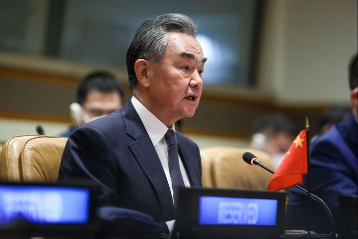  Ông Vương Nghị phát biểu tại Đại hội đồng Liên Hợp Quốc. Ảnh: Reuters. 