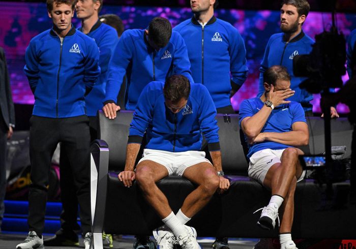Federer và Nadal không giấu được cảm xúc trong trận đấu