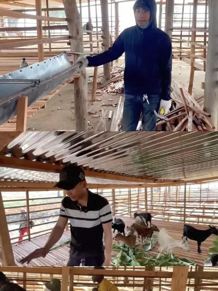 Để hoàn thành hệ thống chăn nuôi này sẽ tốn khoảng vài trăm triệu tiền đầu tư. Dự án chăn nuôi 500 con dê cũng là một phần trong kế hoạch xây dựng trang trại này. Nguồn ảnh: Quang Linh Vlog