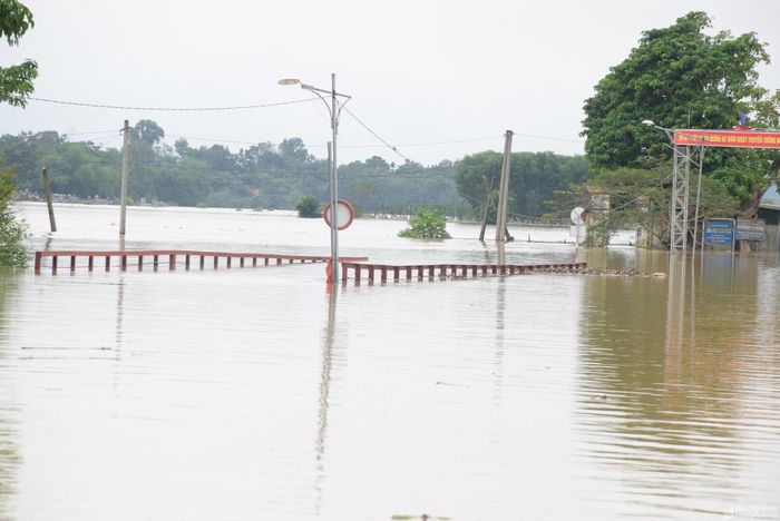 Ông Lê Đình Thanh - Phó Chủ tịch UBND huyện Thanh Chương cho biết, hiện nay do nước lũ đang ngập sâu do vậy các địa phương chưa có số liệu thống kê chính xác về thiệt hại tài sản của người dân, các công trình thủy lợi, cầu cống, nhưng sau đợt mưa lũ này chắc chắn thiệt hại là rất lớn. Đáng lo ngại là, với tình hình các hồ chứa nước thủy điện đang xả lũ thì tình trạng ngập nước ở Thanh Chương sẽ còn kéo dài nhiều ngày nữa. Để hạn chế thiệt hại cho người dân, cả hệ thống chính trị từ huyện xuống xã tăng cường xuống cơ sở để nắm bắt tình hình và hướng dẫn người dân phòng tránh rủi ro. Ảnh: Xuân Hoàng