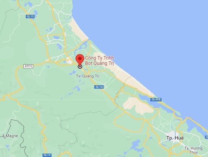  Trạm thu phí BOT Quảng Trị. Ảnh: Google Maps. 