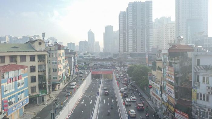 Hầm chui Lê Văn Lương - Vành Đai 3 nhìn từ trên cao