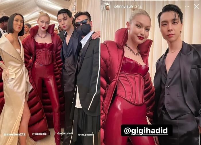 Trong tháng 5 vừa qua, màn xuất hiện của Johnny (NCT) tại Met Gala đã làm MXH bùng nổ. Với lợi thế hình thể cao ráo chuẩn mẫu cùng gương mặt điển trai, Johnny đứng với Gigi Hadid không hề lép vế