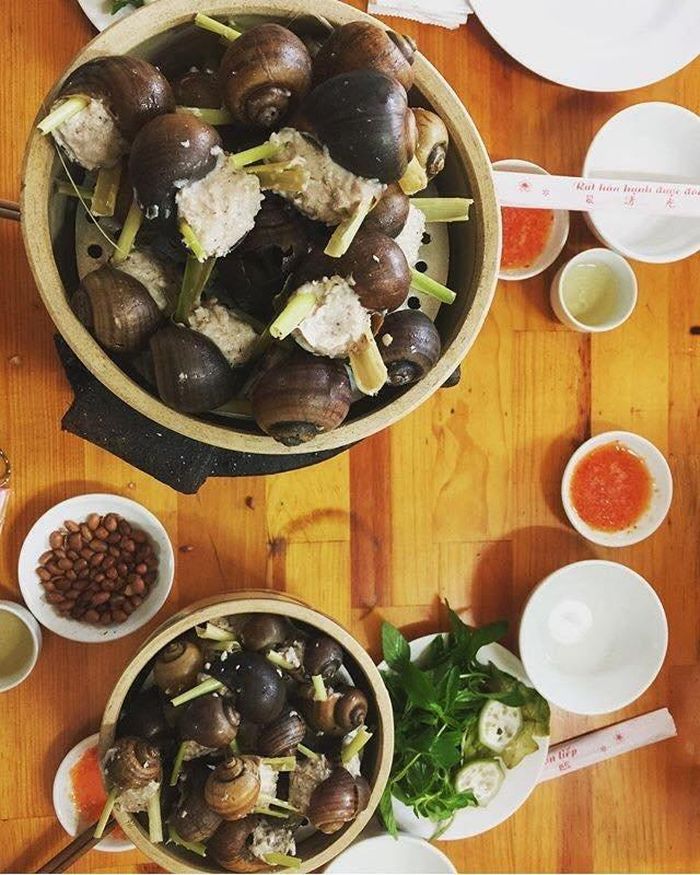 Ốc nhồi thịt vừa có vị thơm của ốc của xả vừa có vị ngọt từ thịt. Ảnh: Ốc nhôi thịt 33