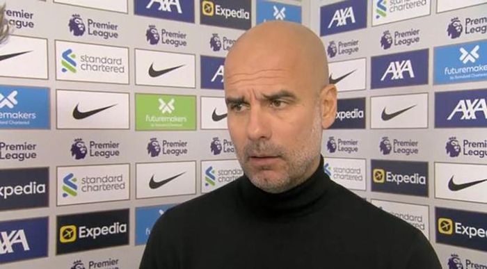 Pep Guardiola không hài lòng về công tác trọng tài. ẢNH: SKY SPORTS