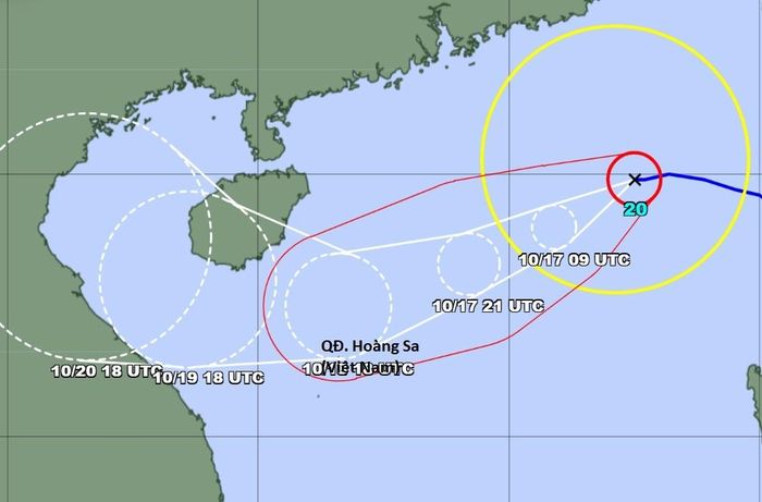  Dự báo đường đi của bão Netsa theo mô hình của cơ quan khí tượng Nhật Bản. Ảnh: JMA. 