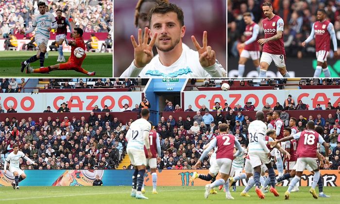 Mount đã lập cú đúp vào lưới Aston Villa