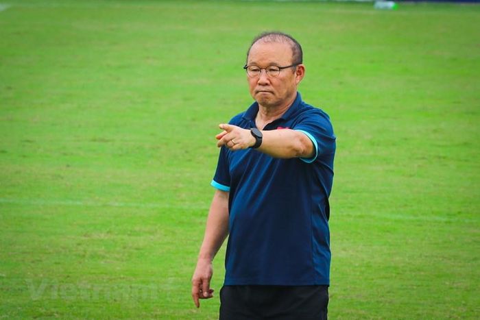  Sau thành tích này, ông Park không thể cùng đội tuyển Việt Nam bảo vệ chức vô địch tại AFF Cup 2020, song khẳng định 'đòi lại món nợ' ở AFF Cup 2022 vào cuối năm nay. (Ảnh: PV/Vietnam+)