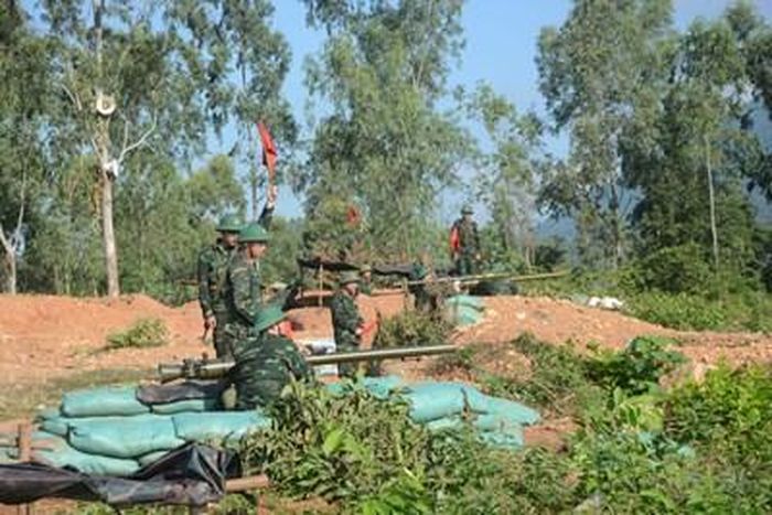 Hỏa lực chuẩn bị đánh chiếm đầu cầu.