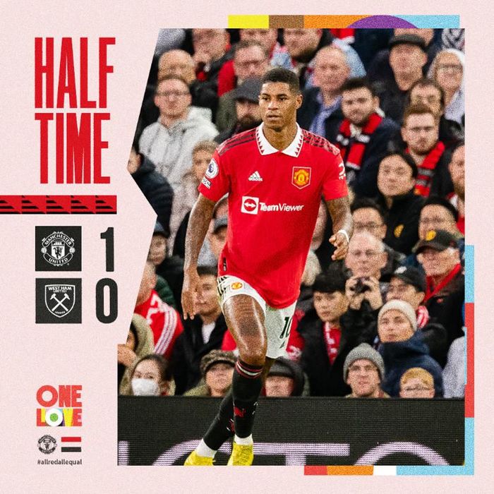 45 phút đầu khép lại với tỷ số 1-0 nghiêng về MU