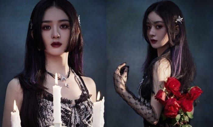 Ma mị và bí ẩn cho những buổi tiệc tối thì kiểu tóc Hime 2 lớp của Triệu Lệ Dĩnh là sự lựa chọn hoàn hảo, tóc Hime 2 lớp kiểu này cực hợp với các nàng mặt tròn vì hiệu quả kéo dài mặt khá rõ
