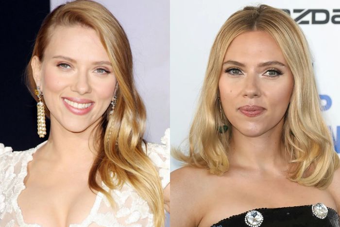  Cắt tóc theo độ dài bằng nhau cũng là phương pháp giúp tóc trông dày dặn hơn. Scarlett Johansson đã thử cách này và thành công khi tỉa đi vài cm tóc. Bạn có thể sử dụng máy sấy hoặc lược điện để làm phồng tóc, tạo kiểu một chút cho "khác bọt" (Ảnh: Bright Side) 