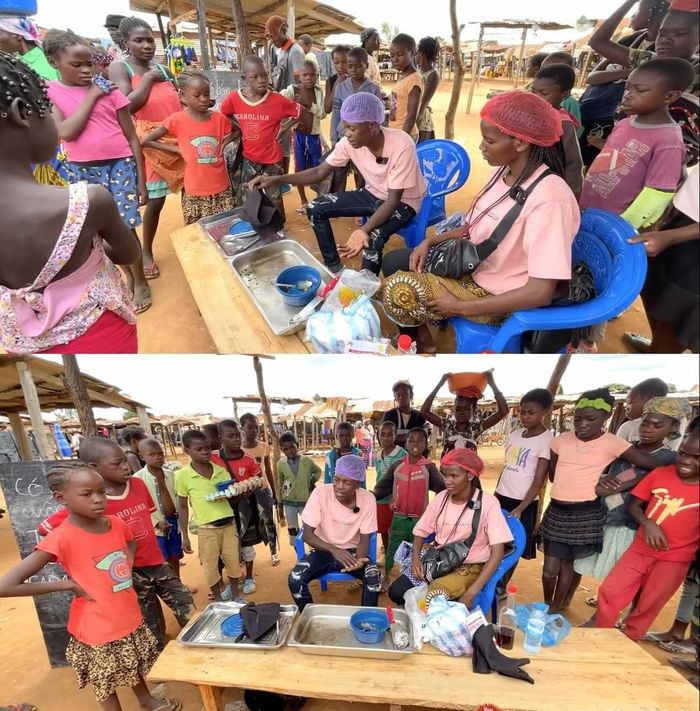 Cả một khay đầy chả lá lốt đã được Lindo bán hết một cách chóng vánh, người dân Angola tỏ ra vui mừng và thích thú khi được thưởng thức món ăn vừa là vừa ngon đến từ Việt Nam.