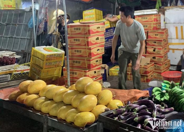 Dưa lưới vàng có giá sỉ từ 18.000-25.000 đồng/kg tùy loại. (Ảnh: Tâm An)