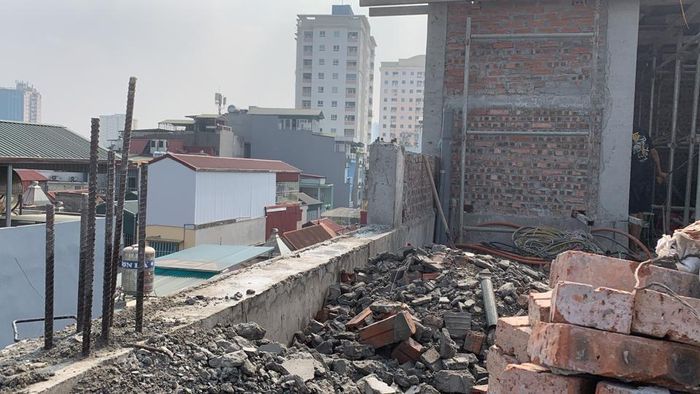 Diện tích phần tum thang xây vượt so với giấy phép lên tới gần 40m2.