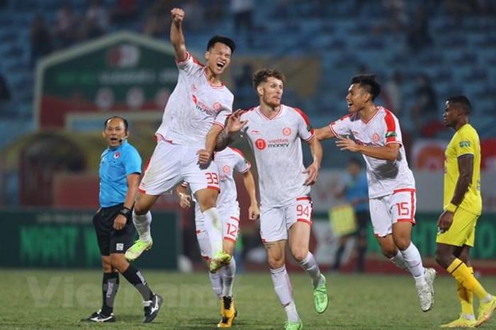 Viettel sở hữu hàng phòng ngự tốt nhất V-League 2022. (Ảnh: PV/Vietnam+)