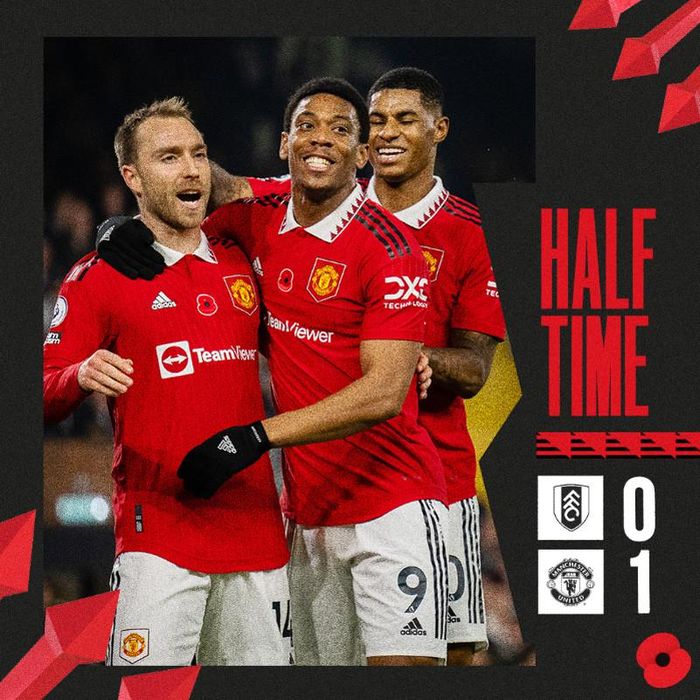 45 phút đầu khép lại với tỷ số 1-0 nghiêng về MU