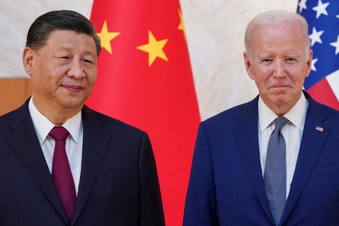 Chủ tịch Trung Quốc Tập Cận Bình và Tổng thống Mỹ Joe Biden gặp mặt hôm 14/11. Ảnh: Reuters.